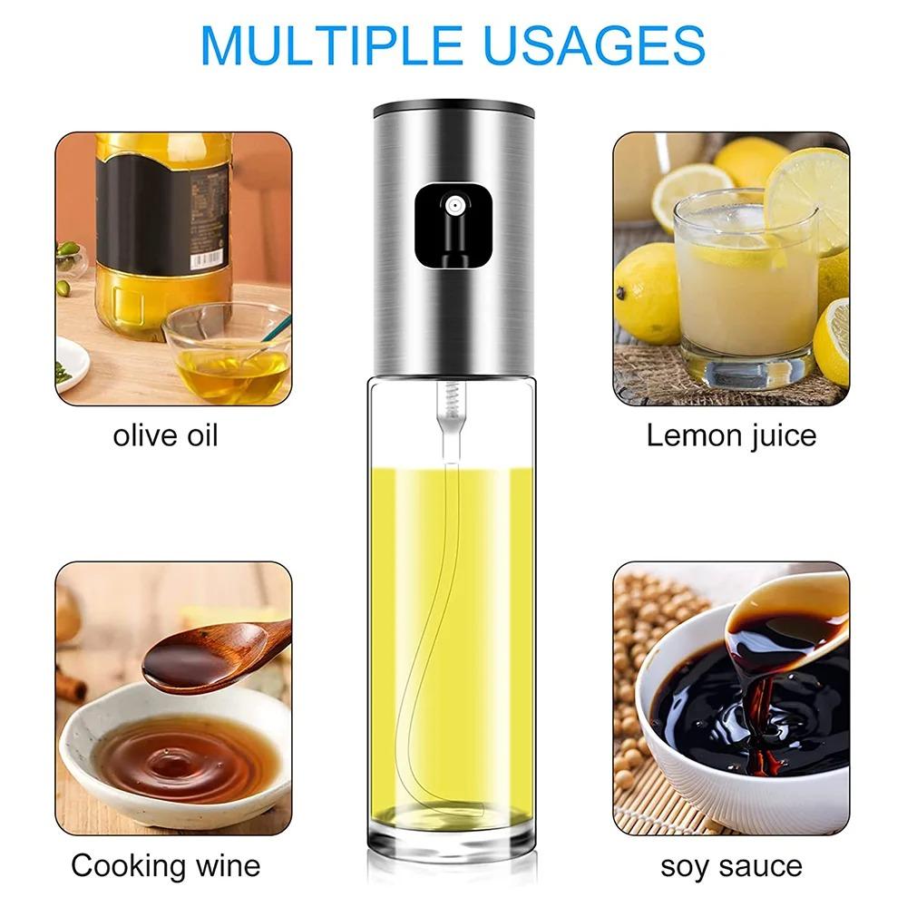 Barbecue Glass Mixing Condiment Bottle Vinegar Soy Sauce Spray Oiler Seasoning Condiment Bottle Kitchen Set Oil Dispenser