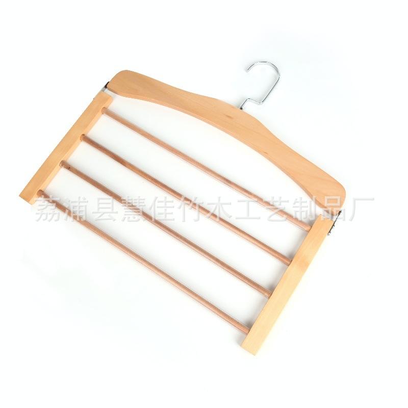 1pcs Wardrobe Storage Solid Wood Clothes Drying Rack Multi-function Solid Wood Trouser Towel Rack Home Apartment Clothes Rack