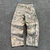 Leaf Print Jeans 2000s USA 2000s Retro Oversized Hip Hop Streetwear Goth Fashion Loose Casual Pants