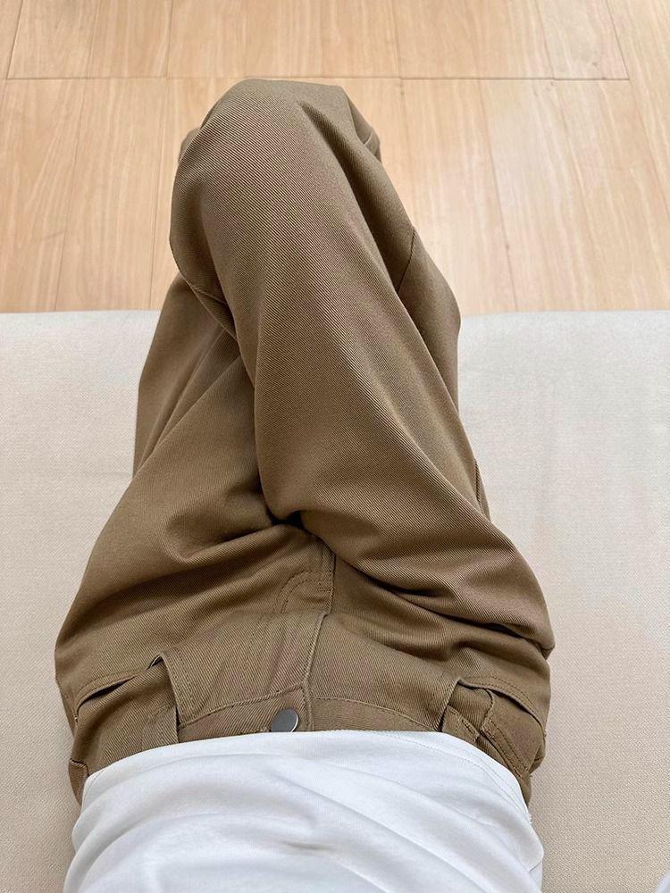 Women's Low-Waist Wide-Leg Flare Jeans In Khaki Latte Brown