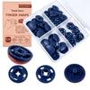 Open-and-Close Fabric Connectors, Four-Part ABS Plastic Garment Fasteners Clasps with Integrated Prongs for Alterations and Repairs