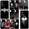 Cover for Motorola Moto Edge 50 30 One Fusion 40 neo Ultra Pro 20 Lite G50 G85 G84 E15 E14 Phone Case The Marvel Punisher Skull