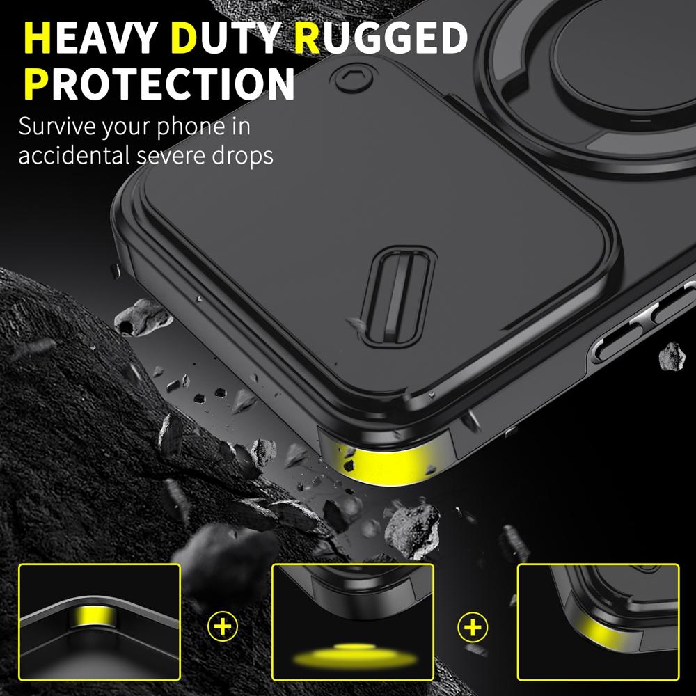For Xiaomi 15T Pro Case for Xiaomi Mi 15T Cover Armor Magnetic Ring Holder Slide Lens Shockproof Coque for Mi15T 15TPro Funda