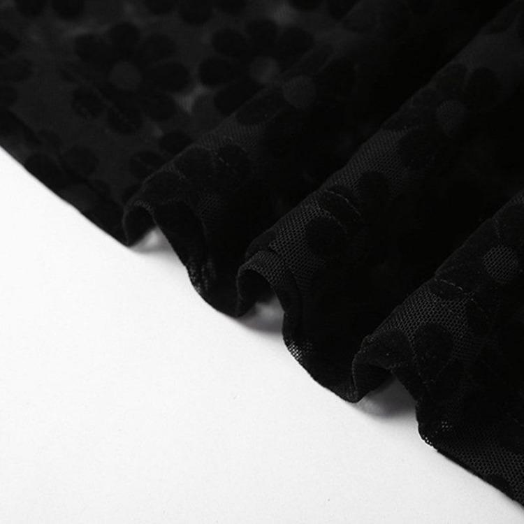 Elegant Sexy Rückenfreies Sommer-Maxikleid Damen Floral Neckholder Cut-Out Club Party Abendkleid Durchsichtig