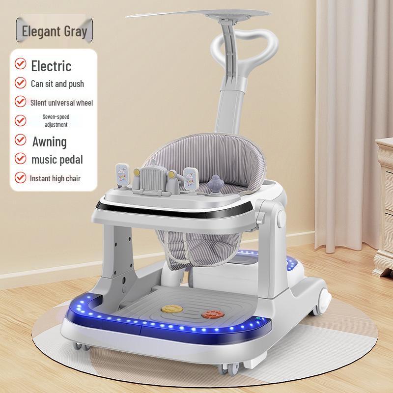 Rechargeable Remote-Controlled Baby Walker Car with Anti-Rollover Safety