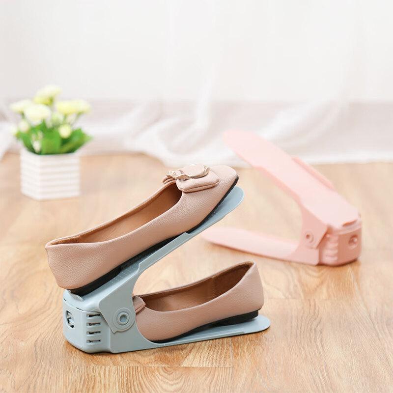 Adjustable Double-Layer Shoe Storage Rack