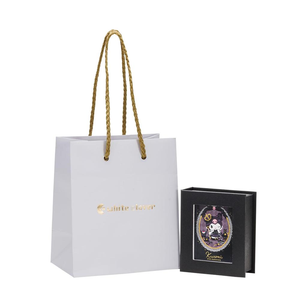 Kuromi 20th Anniversary Earrings pieces for both Sanrio Characters Sterling Silver 925 Cubic Zirconia Crown Rose Open Heart Skull Purple Oxidized