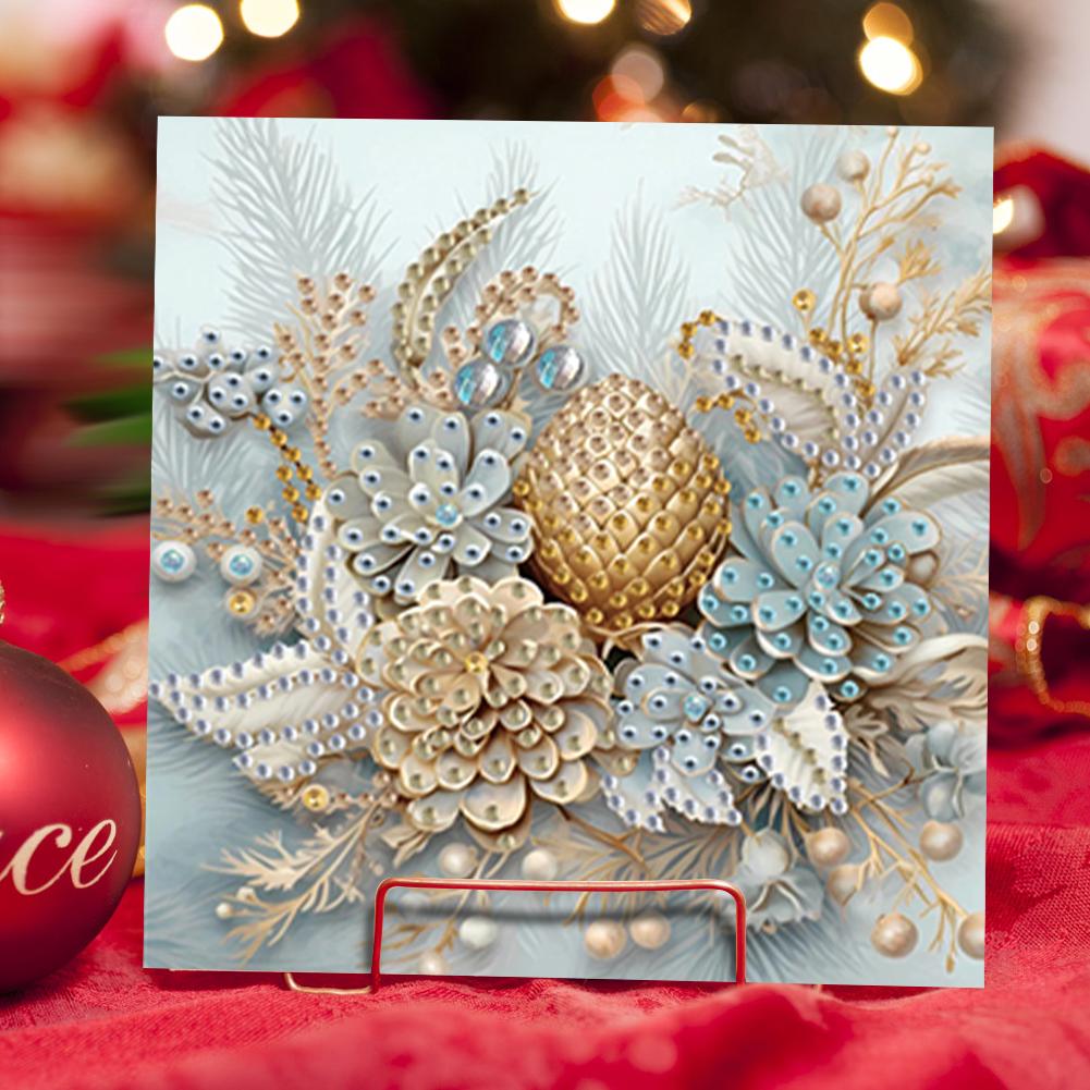6Pcs Christmas Goblin DIY Diamond Painting Card Diamond Daily Wish Card Diamond Painting Greeting Card for Family Friends Gift