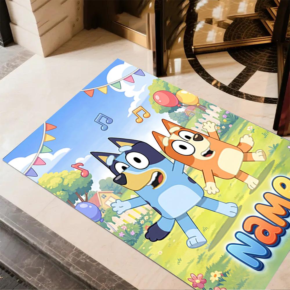 Paw Prints Adventure Personalized Name Floor Rug Office Rug Suitable for Balcony Decorate room Hallway Bedrooms Anti-slip Rug Anime Office Decor