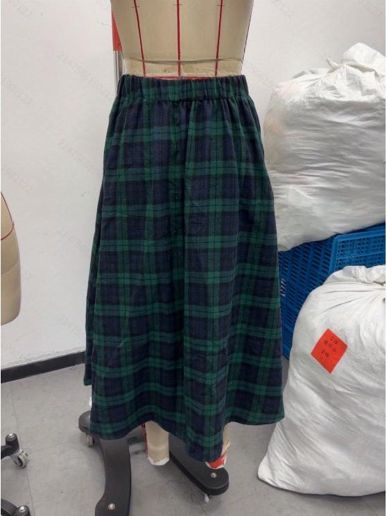 Women's Retro High-Waisted Tie-Waist A-Line Flare Skirt