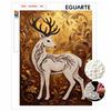 5D Pearl Kit Majestic Deer Design DIY Enamel Ornaments for Home Wall Decoration Stress Relief Handmade Gift Frameless