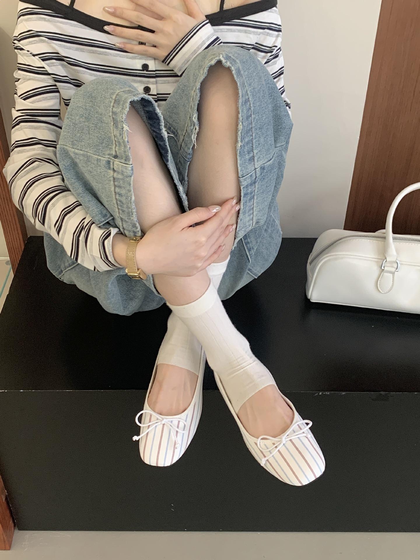 

Inner Heightening Single Shoes Women S French Small Fragrant Style Low Heel Mary Jane Shoes Soft-Soled Grandma Shoes 35