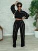 Color Block Patchwork Striped Women's Two-Piece Sports Set