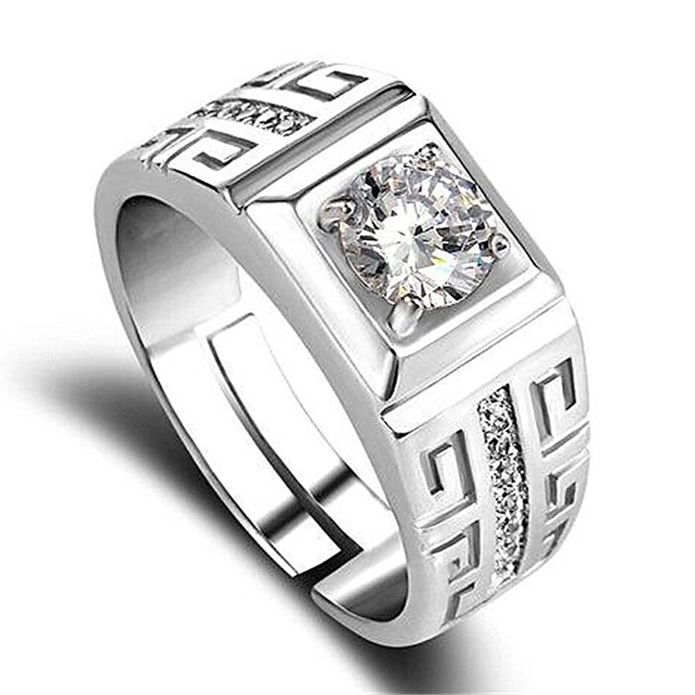 

Charm Rings For men Shining crystal adjustable size Fashion Gifts engagement wedding high quality Jewelry resizable