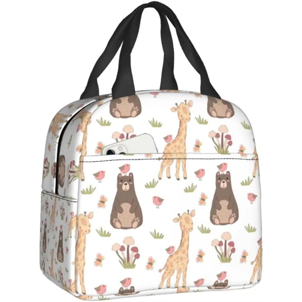 Insulated Lunch Bag For Kids Skulls And Hearts Reusable Cooler Tote Bag Mini Cooler For Kids Adult Office Work Picnic Beach