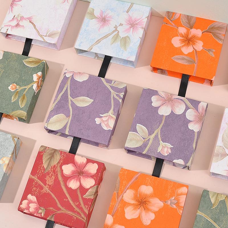 Personalized Jewelry Paper Drawer Box For Rings Earrings Bracelet Pendant Necklace Packaging Travel Gift Display Organizer