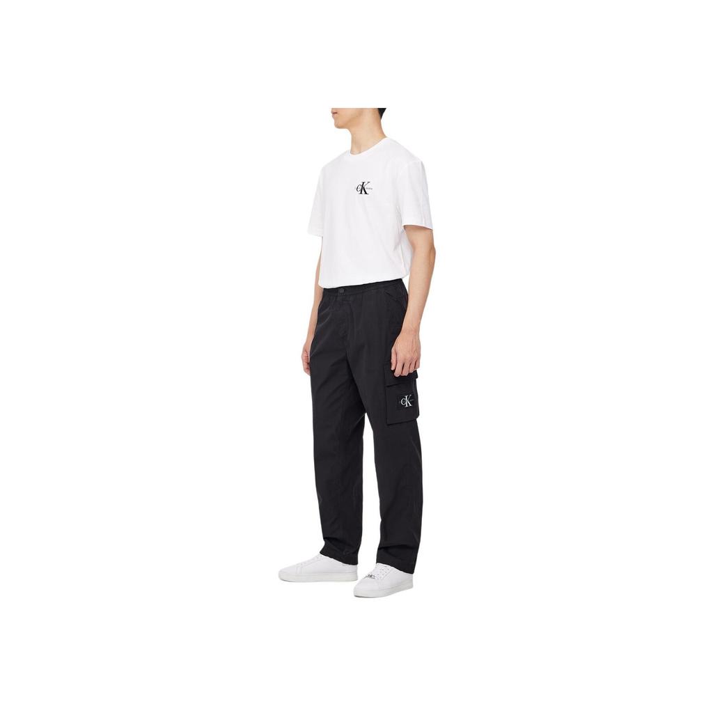 Calvin Klein Straight Simple Solid Color Work Pants Men bottoms Black J325125-BEH