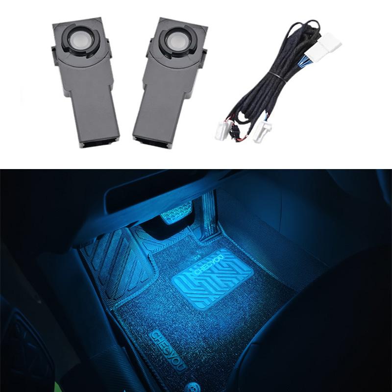 

For Toyota RAV4 2019 2020 2021 2022 2023 2024 2025 Car Accessories ABS Footwell Ambient Light 2/4pcs Ice blue 2pcs