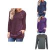 Fashionable Women's Long Sleeve Pullover Sweater With Button Deco And Versatile Style
