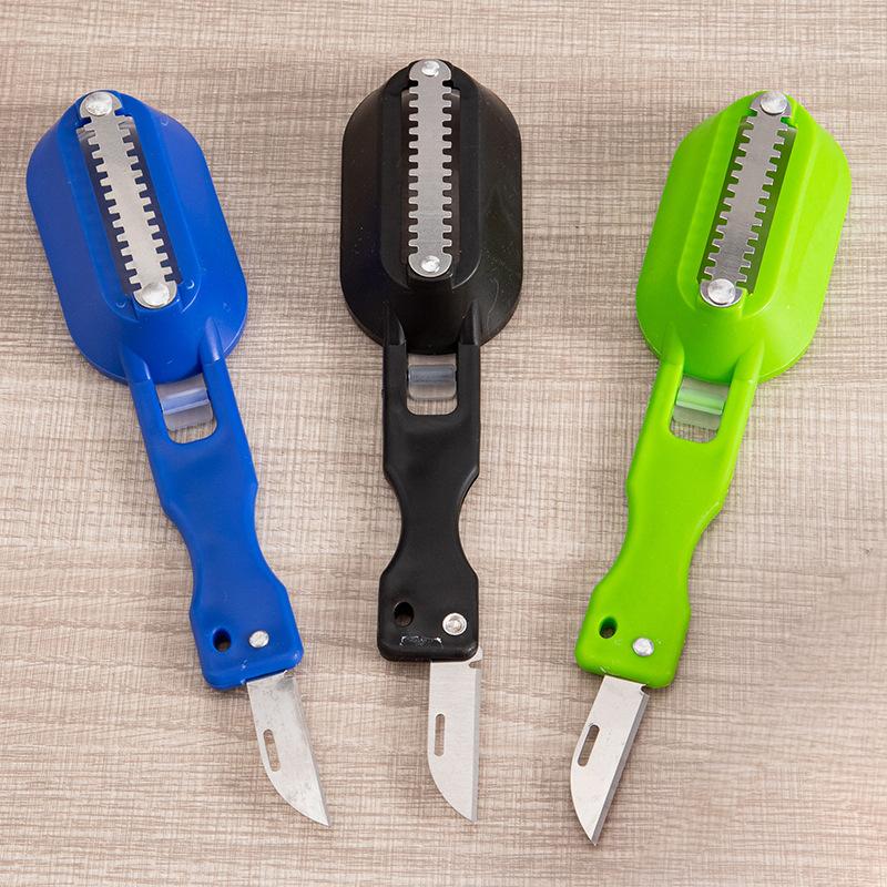 Praktický odstraňovač vodního kamene Plastový odstraňovač vodního kamene Čistící škrabka Kuchyň Škrabka na zeleninu Užitečné příslušenství Skládací nůž