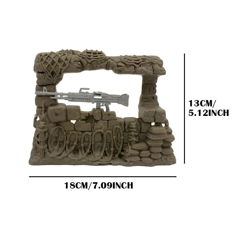 DIY Armeesoldat Netzrucksack Sandsack Trommel Flughafen Militärzubehör Actionfigur Spielzeug für Jungen Kinder Weihnachtsgeschenk