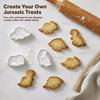 4Pcs/set Dinosaur Cookie Plunger Cutter Cartoon Baking Mould Cookie Stamp Biscuit Mold Animal Shape Cookie Cutters Baking Tools