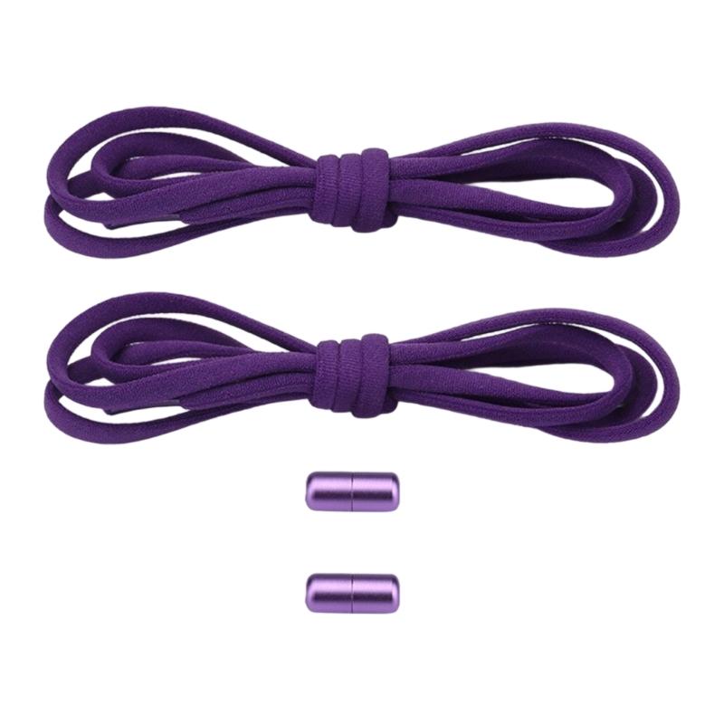 Unisex Convenient Slip On Shoelace Accessories Elastic No Tie Shoe Laces with Metal Aglets for Commuting Sports Travel