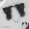 Black and White Cat Ear Plush Headband - Cute Lolita Hair Accessory
