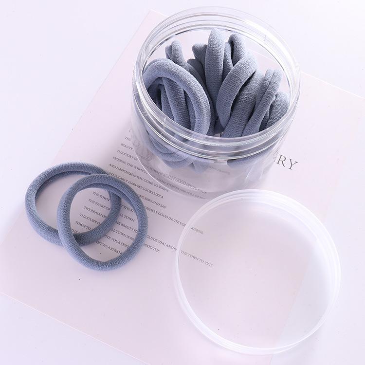 20Pcs Solid Color High Stretch Elastic Rope Hair Bands Box Packing