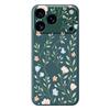 For iPhone 17 Pro Max Case Pink Blue Flowers Pattern Printing Straight Edge TPU Phone Back Cover