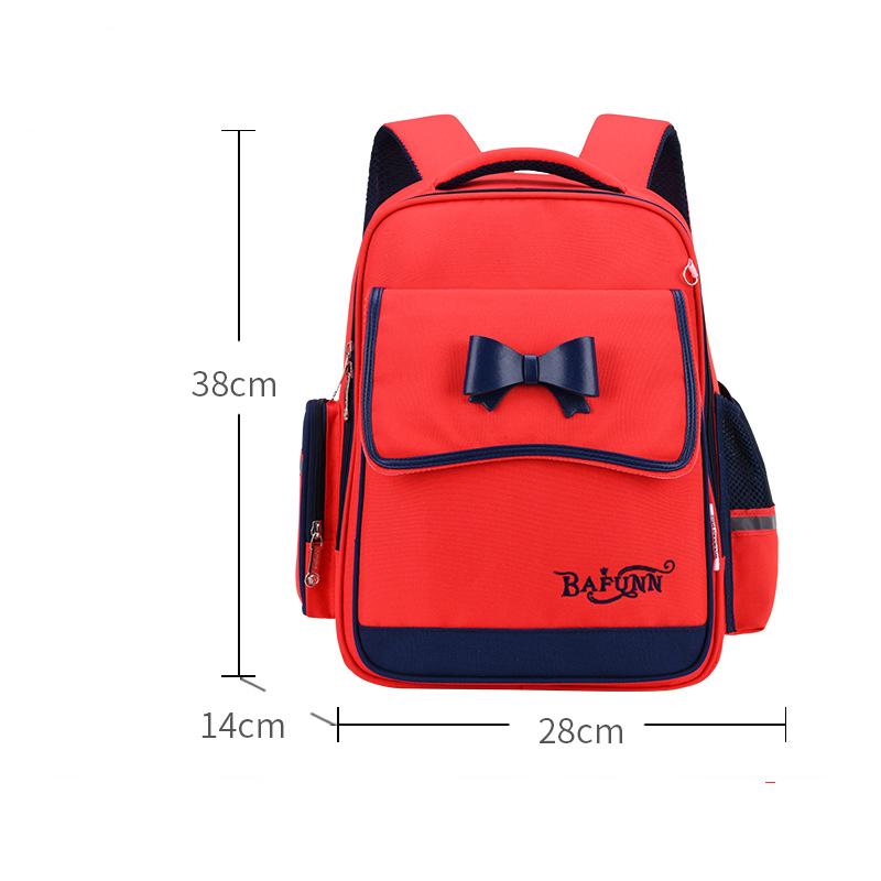 Breathable Lightweight Backpack Primary School Girls Children Cute Bowknot School Bag