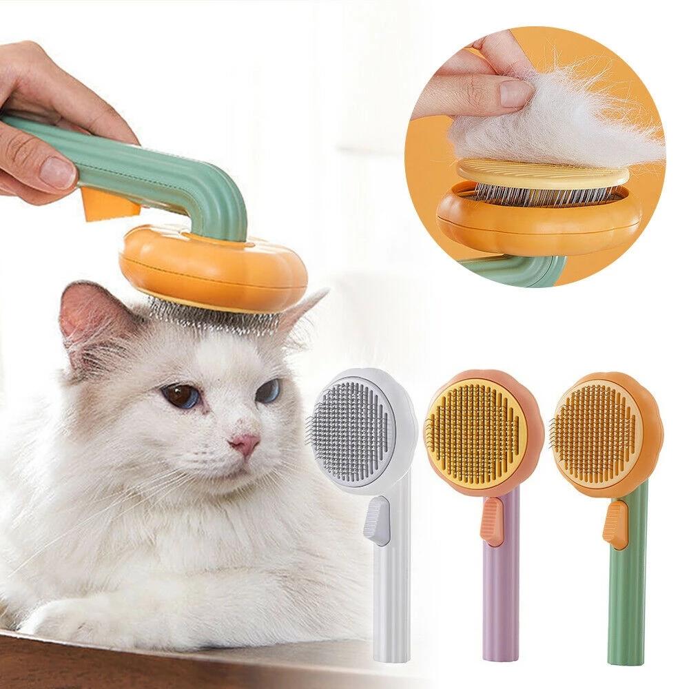 Pet Hair Shedding Self Comb Quick Removal Pet Hair Comb For Cats Dogs Self Cleaning Slicker Brush Cat Hair Cleaning Grooming