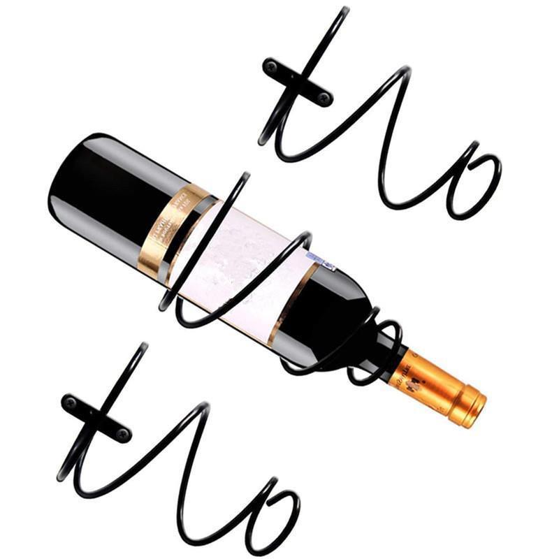 Hanging Spiral Type Red Wine Bottle Rack Wall Mount Wine Bottle Display Rack Wine Storage Rack Simple Home Counter Decoration