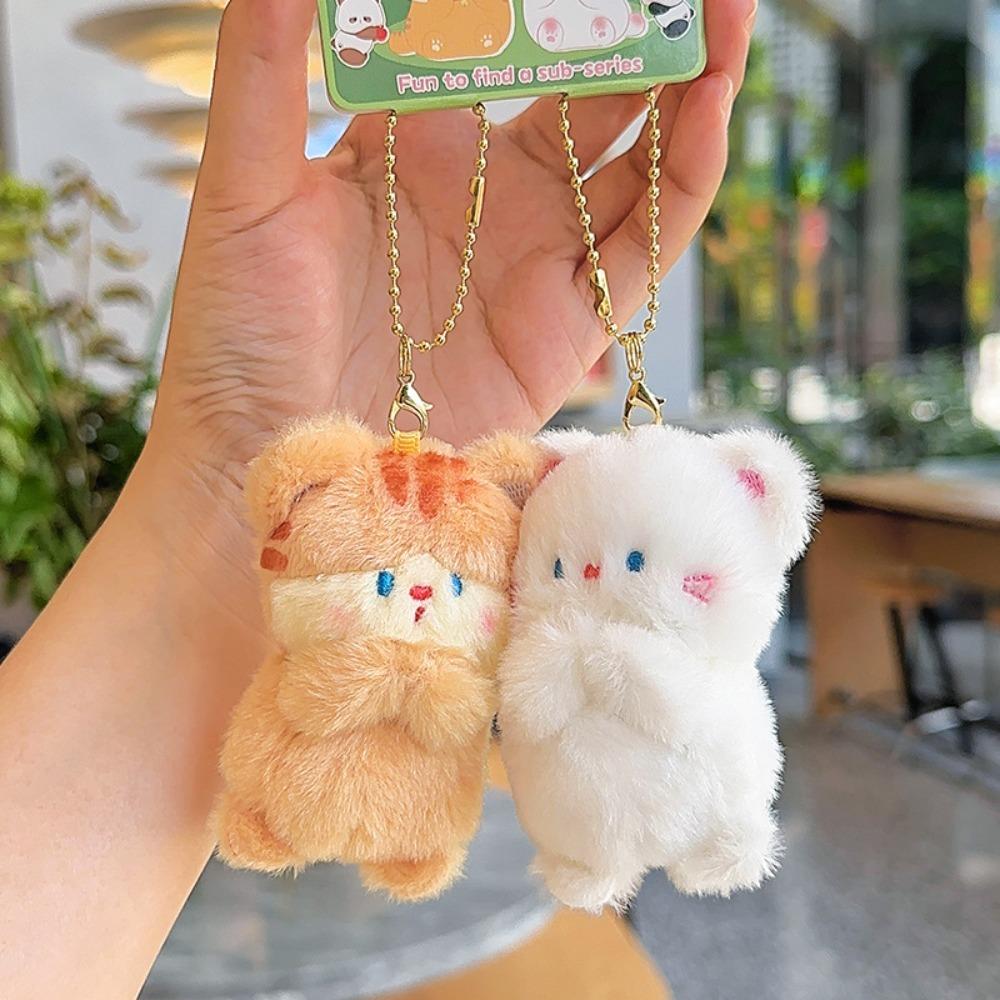 2pcs/set Panda Otter Keychain Dog Cartoon Couple Pendants Rabbit Fruit Bag Charm  Party