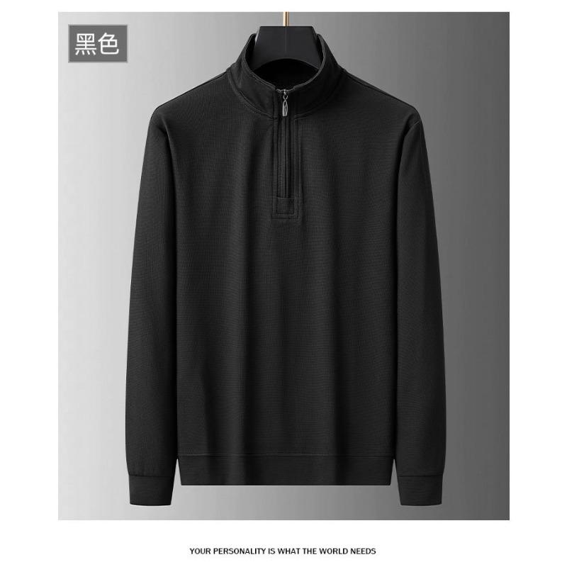 Men S Half Zip Stand Collar Long Sleeve Pullover Sweatshirt Casual