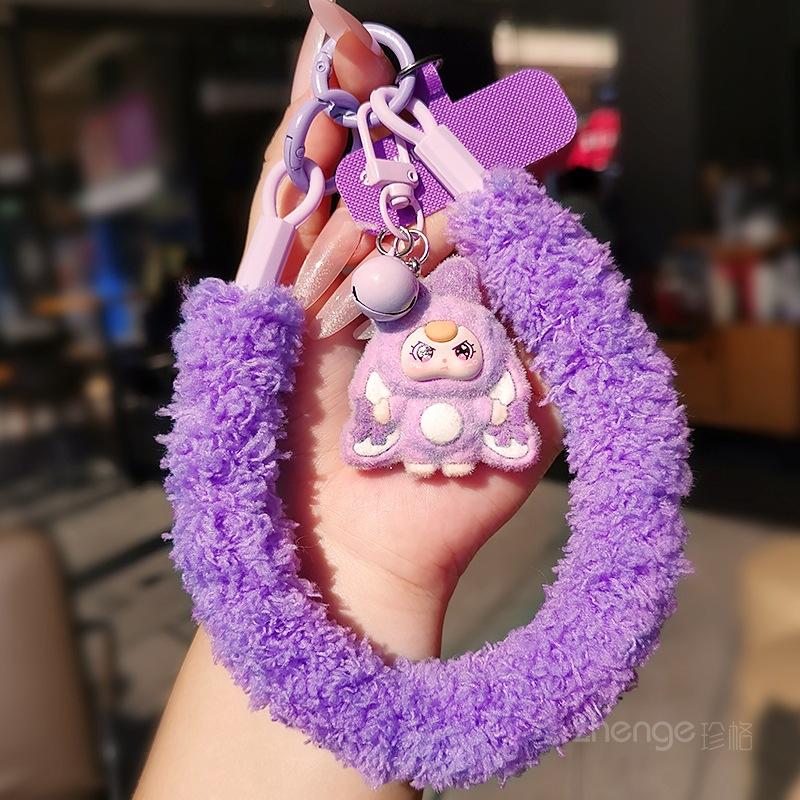 

Plush mobile phone lanyard female wrist short autumn and winter niche exquisite advanced sense cartoon cute elf pendant pendant
