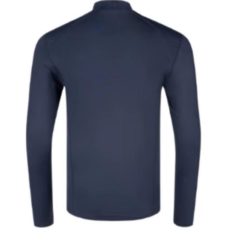 Asics Sports Lifestyle Series Half High Neck Solid Color Slim Fit Long Sleeve T-Shirt Men Tops Navy-Blue 2031F153-400