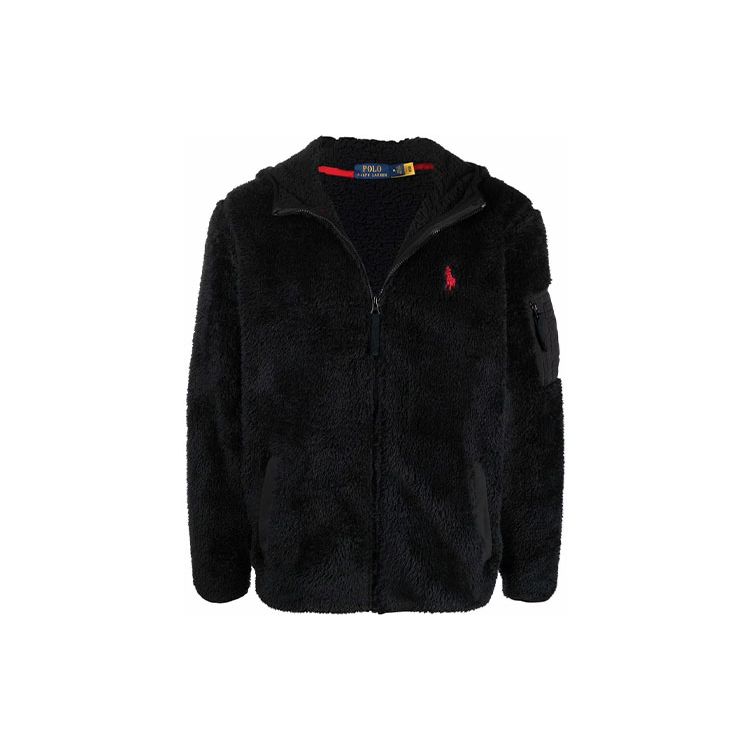 Polo Ralph Lauren FW21 вышитый логотип однотонная куртка с капюшоном мужские куртки черные 710852514-002 XXL