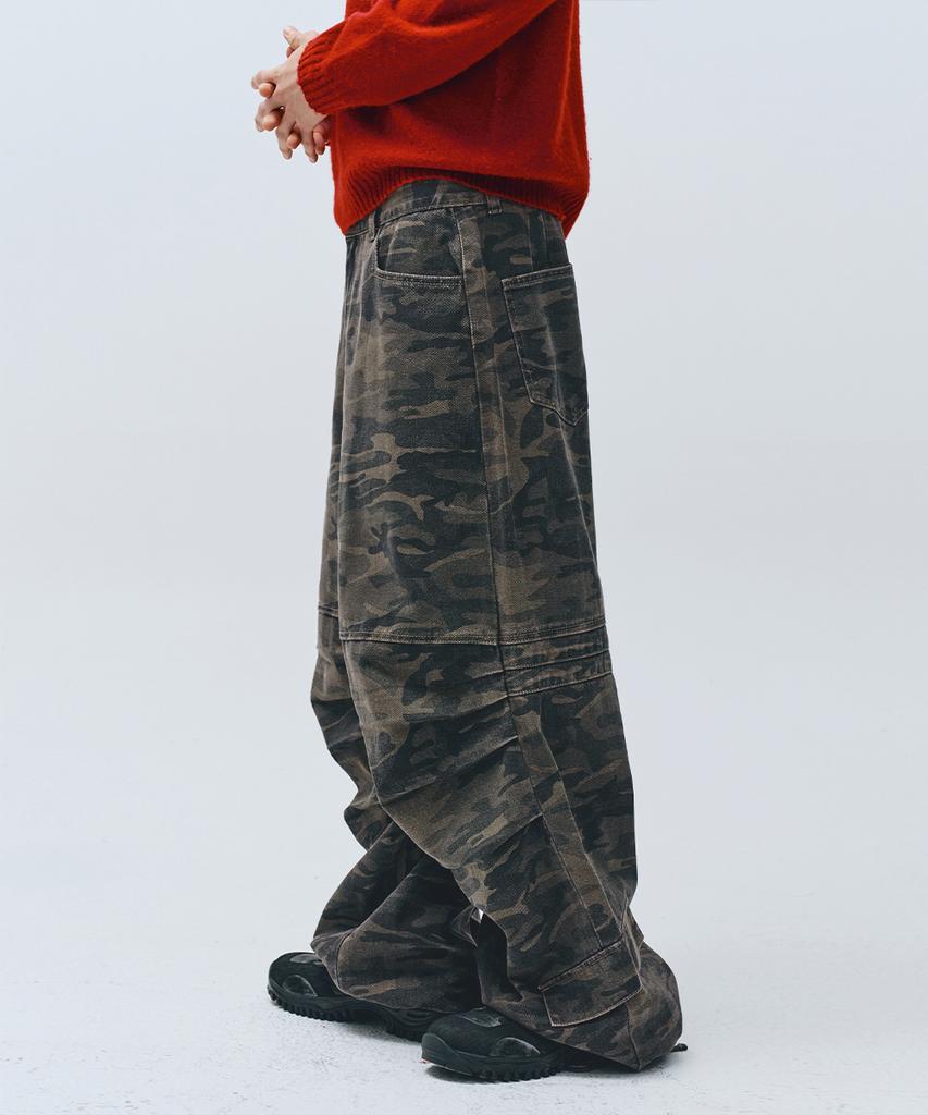 INTEMPOMOOD Camo Wide Parachute Pants_Camouflage