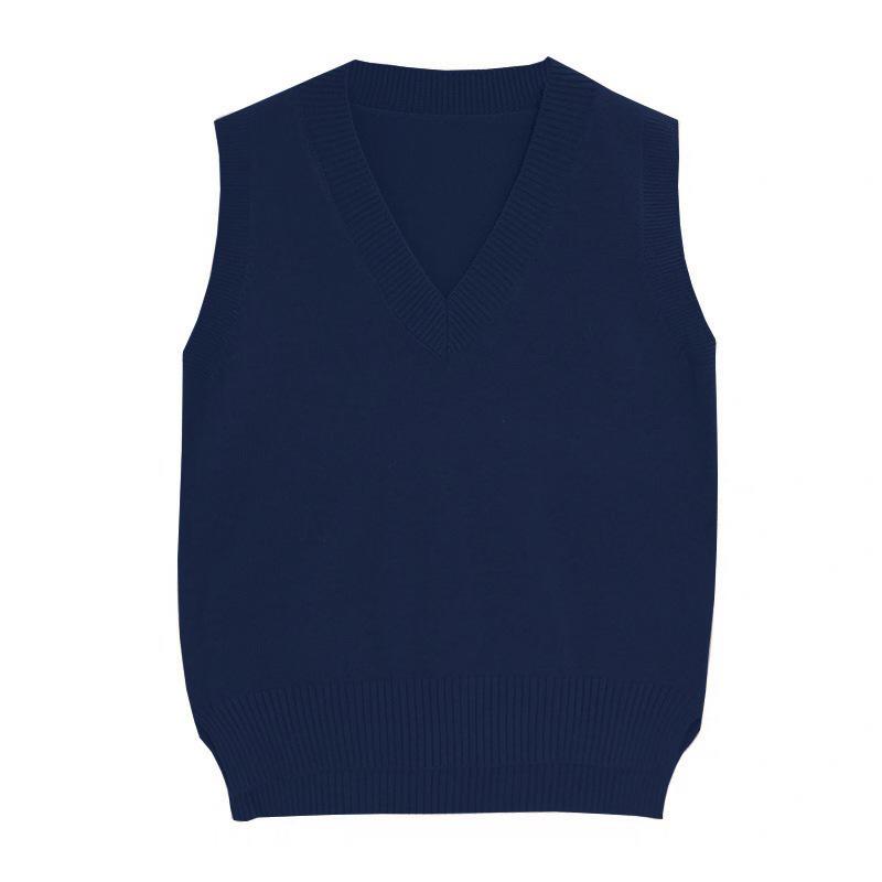 Women Tank Top Knitted Vest Sweater Pullover Autumn Winter Female Loose V-neck Knitted Women Sleeveless Sweater Casual Warm Vest