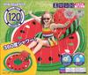 Livelite Tokyo Kerzen-Dusch-Planschbecken Wassermelone, 120 x 120 x 17 cm, 2 Kammern, Weithalsventil (mit Schieber), Wasserkapazität: Ca.. 100 L,