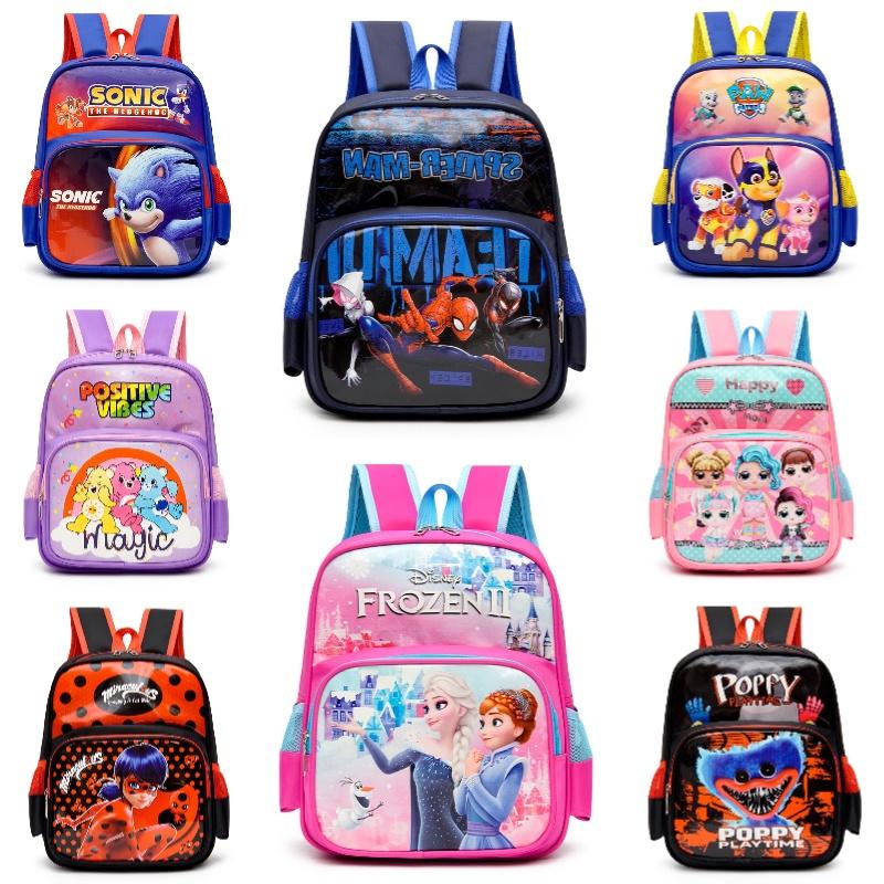 New Cartoon Kindergarten Backpack Waterproof And Durable Large Capacity Suitable For 3-8 Year Old Children Nylon Material 14-inch Size 20-35l Capacity