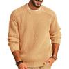 Autumn Winter Men Knit Pullovers Men Solid Mock Neck Casual Knitted Sweater Men Long Sleeve Loose Knitwear Sweaters