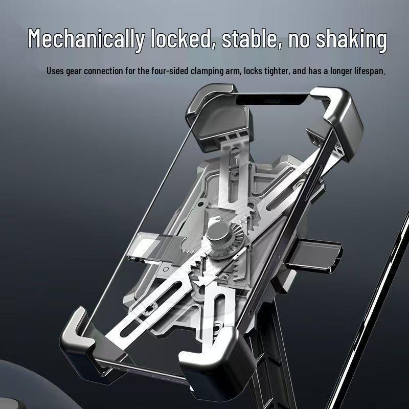 Shockproof Rearview Mirror Phone Holder for Bikes, Motorcycles, and Electric Vehicles