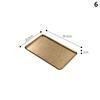 Vintage Stainless Steel Snowflake Silver Rectangle Tray Round Edge Dinner Plate Dessert Grill Tray Steak Plate Decorative Tray