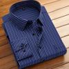 Men's Striped Long Sleeve Shirts Autumn Anti-wrinkle Business Shirt Fashion Casual Comfortable Breathe Slim Fit Shirts