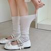 Leg Warmers Women Summer Mesh Thin Breathable Loose Long Socks Sweet Girls Leg Warmers Lolita Kawaii Cute Ruffle Socks Stockings