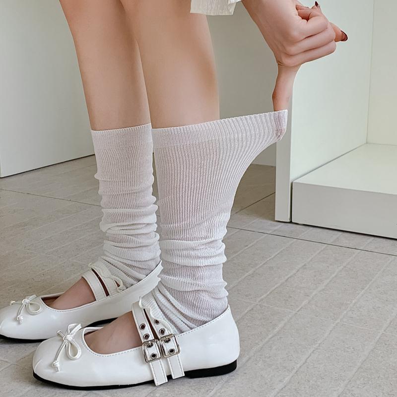 Leg Warmers Women Summer Mesh Thin Breathable Loose Long Socks Sweet Girls Leg Warmers Lolita Kawaii Cute Ruffle Socks Stockings