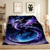 Purple Dragon Flannel Blanket Throw Blanket Soft Warm Sofa Bed Camping home Decor Unique Christmas Gift C926857