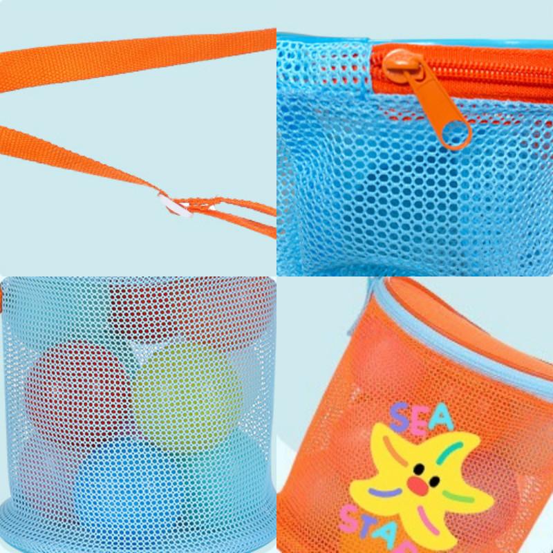 Cute Cartoon Beach Mesh Bag Children's Beach Toys Miscellaneous Items Shell Storage Bag, Beach Mesh Bag Children's Fashion Bag Accessories